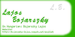 lajos bojarszky business card